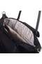Women's Lightweight 3-Compartment Large Size Hand and Shoulder Bag Black - 5