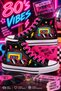 80S Concept Black-White Linen Sports Shoes Sneaker