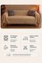Snn |   Fringed Cotton Arm-Covering Bohemian Sofa Cover Washable Sofa Shawl 180X315 Modern Sofa Bed Cover, Divan Cover Beige - 5