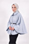 Hijab Thin Cashmere Poncho Belted Cape - Hijab Tunic - 2
