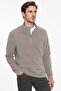 Men's Mink Anti-Pilling Non-Pilling Standard Fit Stand Collar Fleece Sweatshirt - 3