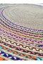 Nera Round Authentic Wicker Jute Knitted Rug, Multi-Purpose, Decorative Hand-Knitted Mat, Table Runner, Entrance Hall Living Room Bedroom Rug Mat - 5