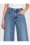 Women's Medium Blue Folded-Leg Wide-Leg Tencel Jean Pants - 2