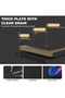 Living Room End Table, Sofa Table, 2 Tier Coffee Table with Storage Shelf, Solid Wood Table Legs and Faux Marble Top,Modern Central Table for Living Room Easy to assemble - 3