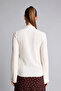 F7136Axer105 Ecru Slim Fit Ribbed Camisole Long Sleeve T-Shirt Tunic - 5
