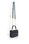 Women's Faux Leather Navy Blue Handbag - 2