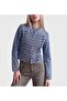 Women's Judge Collar Button Detail Design Jean Denim Jacket - 4