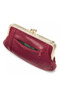 Women's Genuine Leather Clip Wallet - Zippered Multi-Compartment Metal Framed Scholarship Wallet - 2