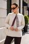 Women's Collar Scarf Detailed Embroidered Knitted Sweater 265014 -