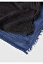 Men's navy blue viscose blend scarf - 2
