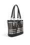 Black - Black Striped Plaid Women's Handbag Sp1155 - 2