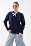 Women's Collar Scarf Detailed Embroidered Knitted Sweater 265014 - - 4