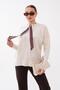 Women's Collar Scarf Detailed Embroidered Knitted Sweater 265014 - - 4