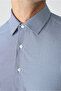 Long Sleeve Slim Fit Plaid Cotton Easy-Iron Classic Shirt - 4