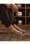 26K-001-40228 Genuine Leather Buckle Detail Loafer Shoes for Women