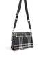 Black - Black Striped Plaid Women's Crossbody Bag Sp1009 - 3