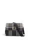 Black - Black Striped Plaid Women's Crossbody Bag Sp1009 - 5