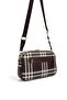 Coffee - Brown Striped Plaid Women's Crossbody Bag Sp1094 - 5