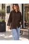 Women's 100% Linen Oversize Long Shirt with Guipure Lace Cuff Detail - 3