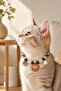 Cat and Small Breed Dog Collar – Adjustable – Beaded – Figured – with Bell – Colorful Collar - 2