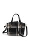 Black - Black Striped Plaid Women's Handbag Sp1021 - 8