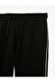 Regular Fit Ribbed Pocketed Waist-Tie Jogging Pants - 3