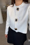 Premium New Season Buttoned Cardigan - Ecru - 3