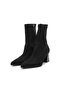 Denise Black Color Stretch Heeled Boots - 2