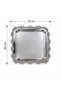 Luxury Cast Metal Presentation Tray with Floral Motifs Square 23X23 cm - 2