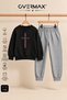 Paris Printed Children's Hoodless Sweatshirt & Sweatpants Set – Ages 3-12