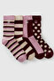 Boy's Lilac Mix Logo Detailed Patterned 4-Piece Sock Set