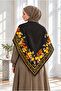 Elite Patterned Shoulder Shawl - Scarf Series Brown