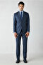 6 Drop Regular Fit Standard Cut Woolen Mono Collar Plaid Suit with Elastic Waistband