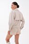 Women's Cape Belted Button Closure Short Cashmere Coat 265294 - - 5