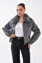 Women's Fur Collar Zipper Closure Plush Coat 265332 - - 4