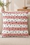 Powder Pink Bicycle, Heart and Geometric Patterned Set of 4 Decorative Throw Pillow Covers - 5