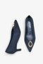 Raven Women's Heeled Shoes - Navy Blue Suede - 4