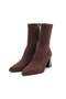 Denise Brown Stretch Heeled Boots - 2