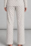 Women's Long Sleeve Comfortable White Pajama Set 4758 - 6