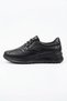 Dusen Rubber Tied Genuine Leather Orthopedic Women's Shoes Black Skin - 4