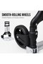 Folding Hand Truck Trolley, Lightweight Aluminium Luggage Cart with 60kg Load Capacity, Adjustable Telescopic Handle 61-100cm, Durable Collapsible Trolley for Travel, Office, and Home Use. - 6