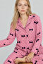 Women's Long Sleeve Comfortable Lilac Pajama Set 4749 - 4