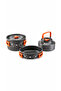 Aluminum Camping Cooking Set - Pot, Pan, and Teapot