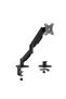 17-32'' Single Arm Shock Absorber Monitor Arm Adjustable Desk Clamp Spring-Assisted Full Motion Monitor Stand - 4
