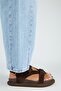 Azelya 2 Women's Genuine Leather Buckle-Strap Brown Sandals - 2