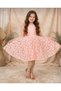 Girl's Lace Floral Ruffle Sleeve Dress with Bow Detail on the Back for Special Occasions
