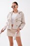 Women's Cape Belted Button Closure Short Cashmere Coat 265294 - - 2