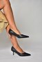Z676070009 Black Thin Heeled Women's Stiletto Shoes