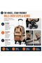 Kids Trolley Backpack Set 3 Piece, School Bag with Lunch Bag, Pencil Case & 3 wheel Detachable Trolley, 3D Design Rolling Backpack for Boys & Girls - 3
