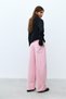 Dublesi paçalı cropped baggy jean - 4